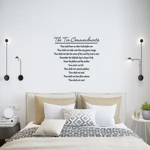 VWAQ 10 Commandments Scripture Wall Decal for Home Decor