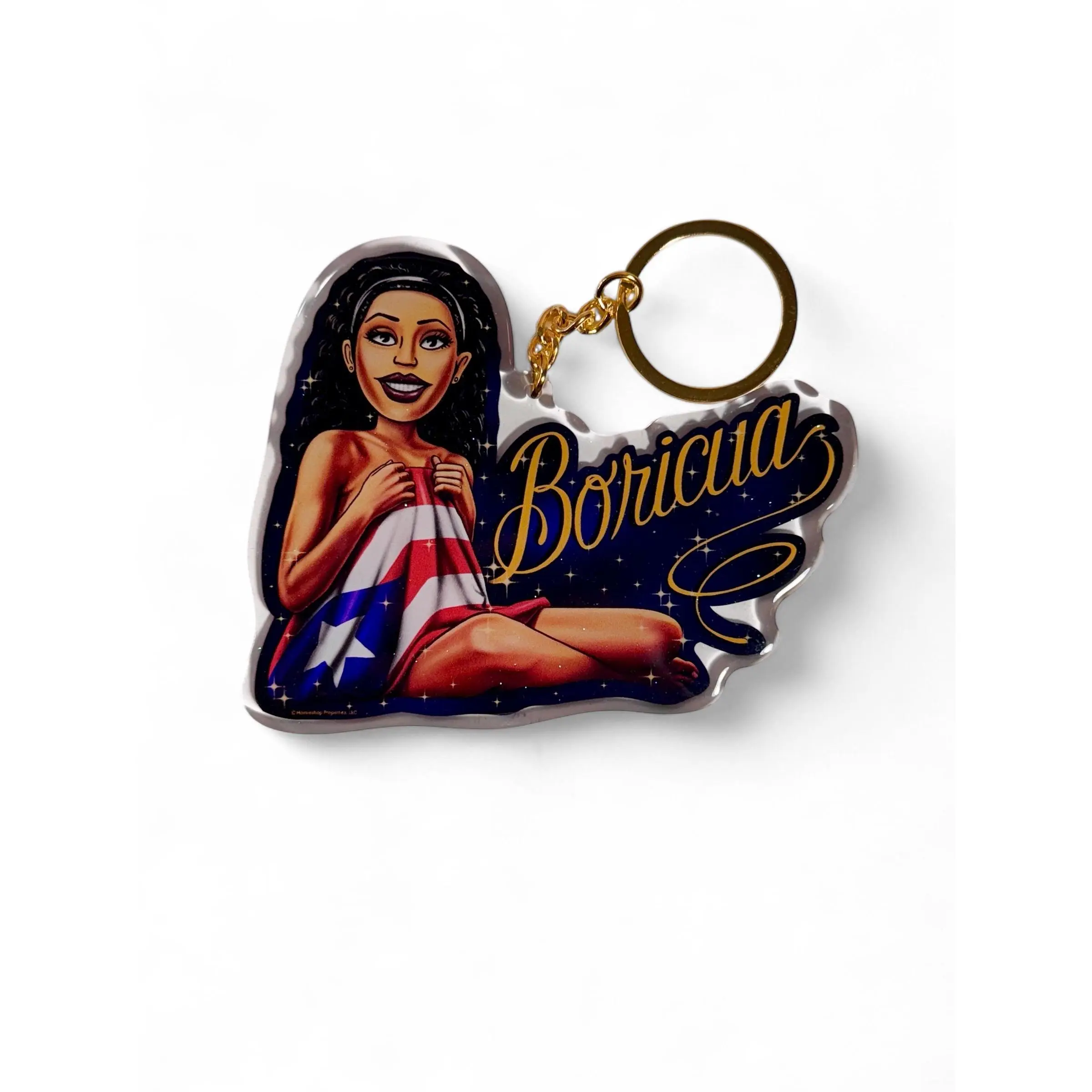 HomieGirl Old School Boriucua Collectible Key Chain