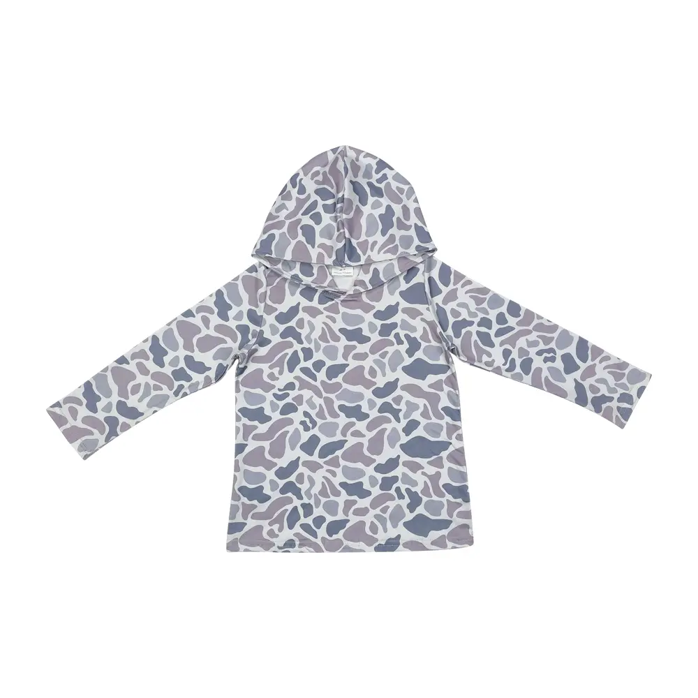 Casual Hooded Sweatshirt for Baby Boy & Toddler, Cozy Camouflage Clothing Pullover with Raglan Sleeves in Soft Milk Silk Cotton