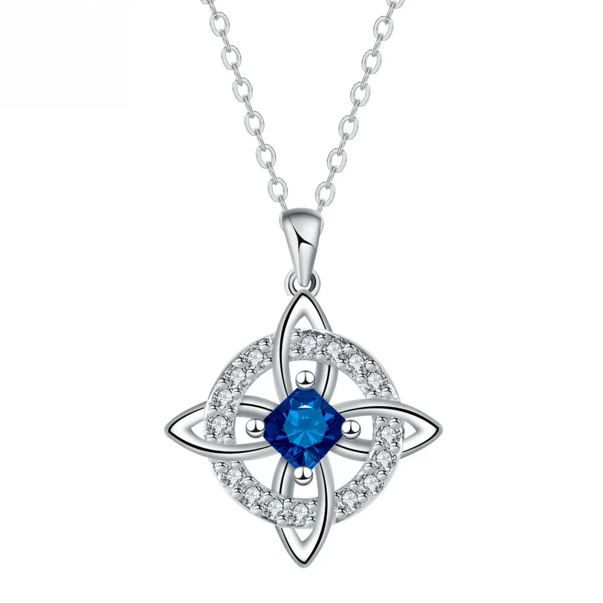 Witches Knot Necklace for Women, Celtic Knot Pendant with Cubic Zirconia Crystal, Boho Witchy Jewelry, Vintage Spiritual Style Necklace, Unique Gift for Women Girls
