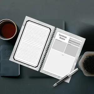Sermon Notes Journal with Spiral Bound for Him, Christian Father's Day Gift