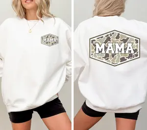 Camo Mama 2 sided Sweatshirt, Old Camo Mama Sweater, Camouflage Mama Shirt, Trending Christmas Unisex Graphic Sweatshirt, Casual Outfit, Comfortable Menswear & Womenswear Top, Perfect Xmas Gift For Men And Women