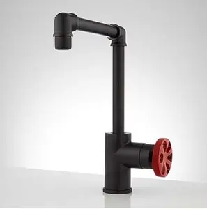 New Matte Black Edison Tall Brass Bathroom Faucet with Pop-up Drain by Signature Hardware