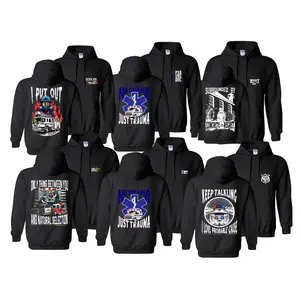 First Responder Hoodie - Comfortable Casual Cotton - Unisex - Long Sleeves - Designed for Police, EMS, Firefighters & Corrections Fit Womenswear, menswear - hooded sweatshirt Pullover Fitted