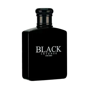 BLACK INTENSE FOR MEN Long-Lasting 3.4fl.oz Men's Eau De Toilette Spray Sage Absinthe Lemon Flavor Perfume Perfect for Dating Daily Life Parties Gift Giving Valentine's Day Colorful Makeup Brush Set with Powder Puff digital aire drying and