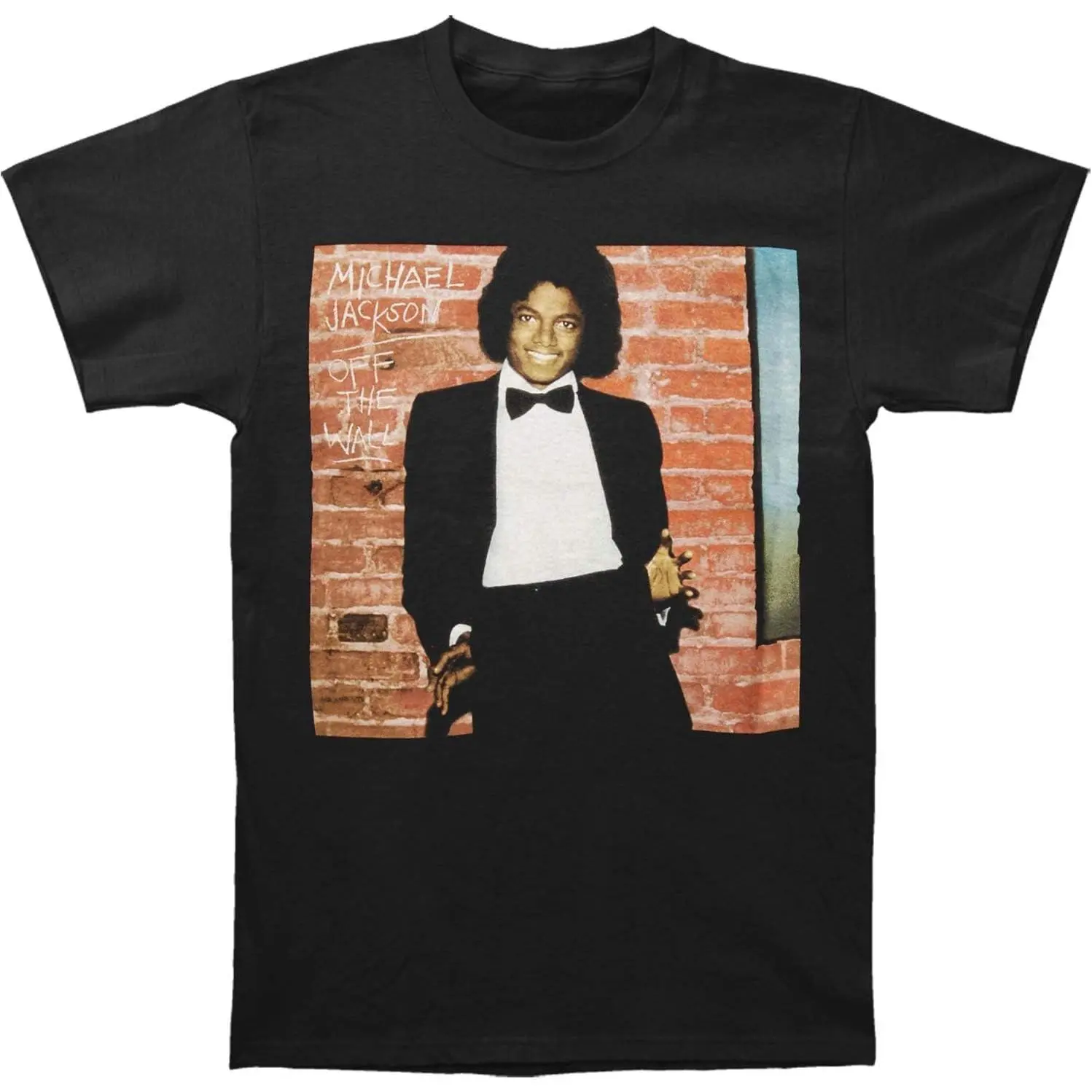 Michael Jackson Men's Off The Wall Slim-fit T-Shirt Black|     Officially Licensed Merchandise
