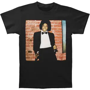 Michael Jackson Men's Off The Wall Slim-fit T-Shirt Black |   Officially Licensed Merchandise