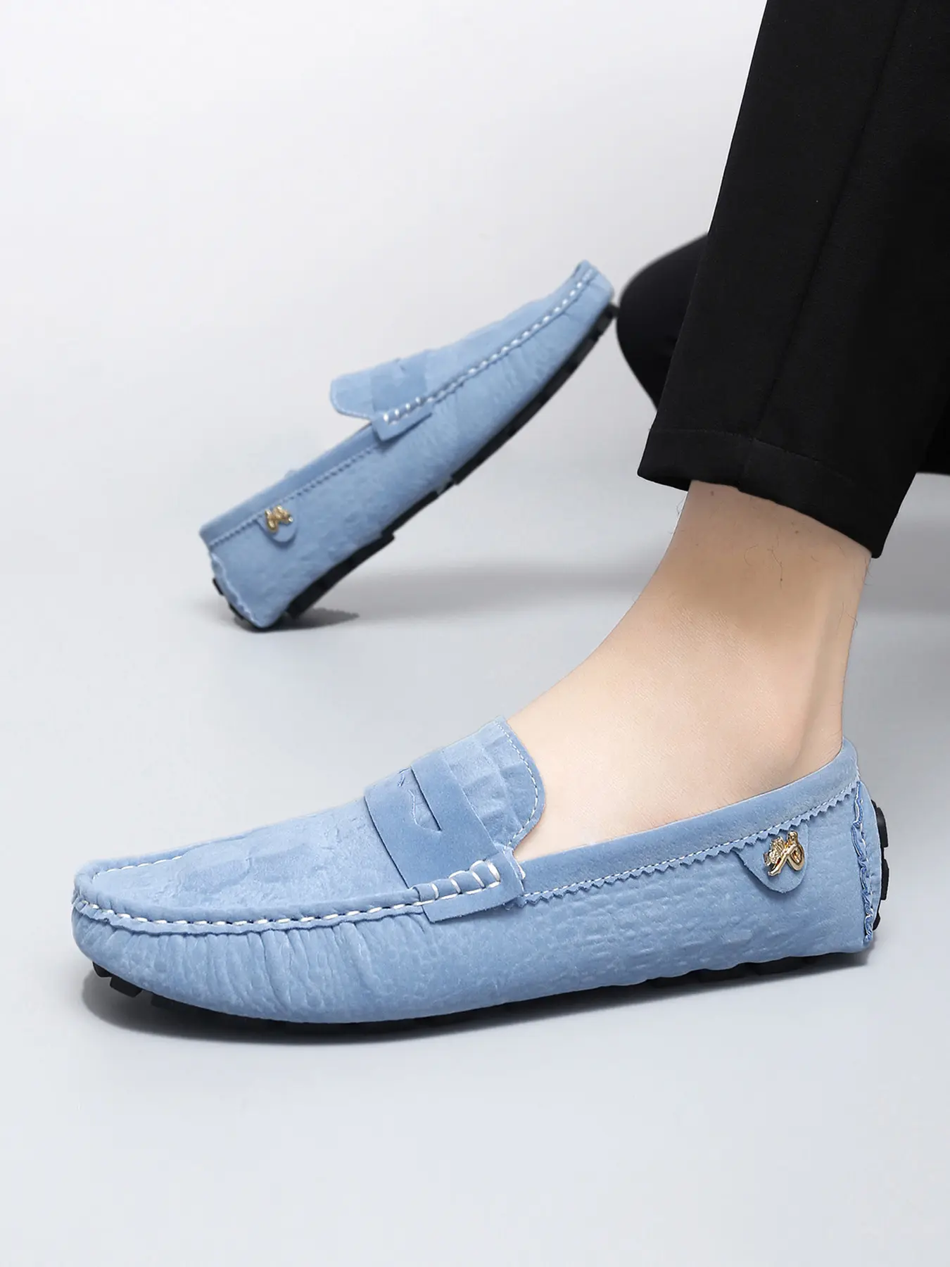 Men's and Women's 2026 Suede Loafers, Elegant Plain Loafers, Casual Driving Shoes, Office Commuting Shoes, Classic Solid Colors, Elegant Non-slip Flat Shoes, Lightweight for Everyday Walking, Work Commute, Driving