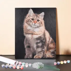 DIY Paint by Numbers Set - "Majestic Cat"
