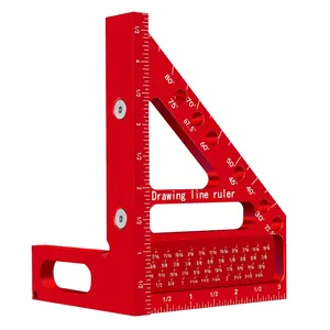 Multi-Angle Carpenter Hole Scribing Ruler,  Alloy Multi Angle Measuring Ruler, 22.5-90  Woodworking Protractor, Versatile Woodworking Tool for Engineer Carpenter Crafting