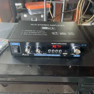 Woopker AK35 Bluetooth 5.0 Stereo Amplifier HiFi 200W 2.0 Channel Home Audio Power Amp with Bass Treble Control for Home Theater Speakers Party Karaoke Audio Streaming karaoke machine