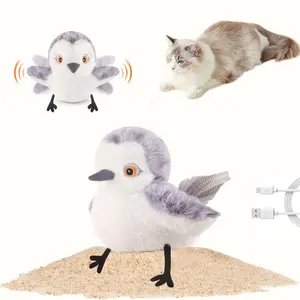 Interactive Cat Toy Bird Simulation, Touch-Sensitive Electric Kitten Playmate, Smart Pet Toy for Cats, Fun and Engaging Kitty Companion