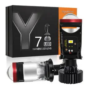 Y7 LED H4 Mini Headlight Bulb 18000 Lumens 90W CSP Chip 6500K White for Left Hand Drive
