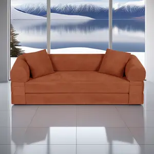 Convertible Sofa Bed Couch,80 Inch Boneless Couches for Living Room,Folding Sleeper Sofa Bed Queen with Storage,Corduroy Flod Out Couch Compressed Couch in a Box