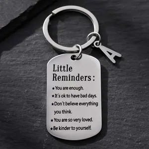 Stainless Steel Little Reminders Keychain - Engraved with Inspirational Quotes - Perfect for Women & Men as Personalized Birthday & Christmas Gift