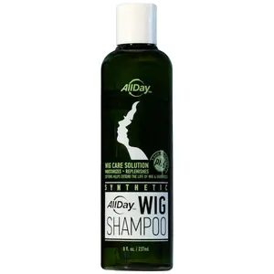 AllDay Locks Synthetic Wig Shampoo - Condition, Detangle, & Add Shine to Synthetic Hair, for Women and Men, Gently Cleanses with pH Balanced Formula, Paraben, Sulfate, & Phthalate Free - 8 oz