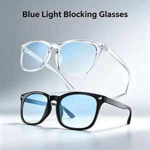 Unisex Blue Light Blocking Gaming Glasses, Anti Reflective HD Polycarbonate Lens Eyewear, Lightweight Sturdy Fashion Frame Eyeglasses, Trendy 2025 Style for Office Work, Computer Use and TV Watching
