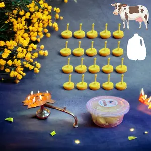 LoveNspire Sacred Ghees Wicks Pure Cow & Buffalo Ghee Cotton Wicks Long Lasting Diya Wicks for Pooja & Meditation Eco Friendly Wax Free 60 Minute Burn Time