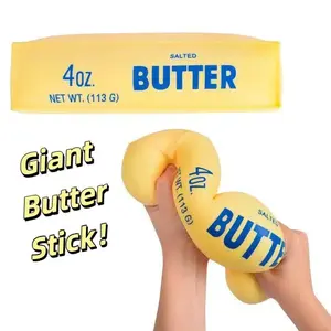Soft & Sticky Butter Bar Squishy Toy – Slow Rising, Realistic Texture Stress Relief Gadget, Ideal for Relaxation, Fidgeting & Gifts