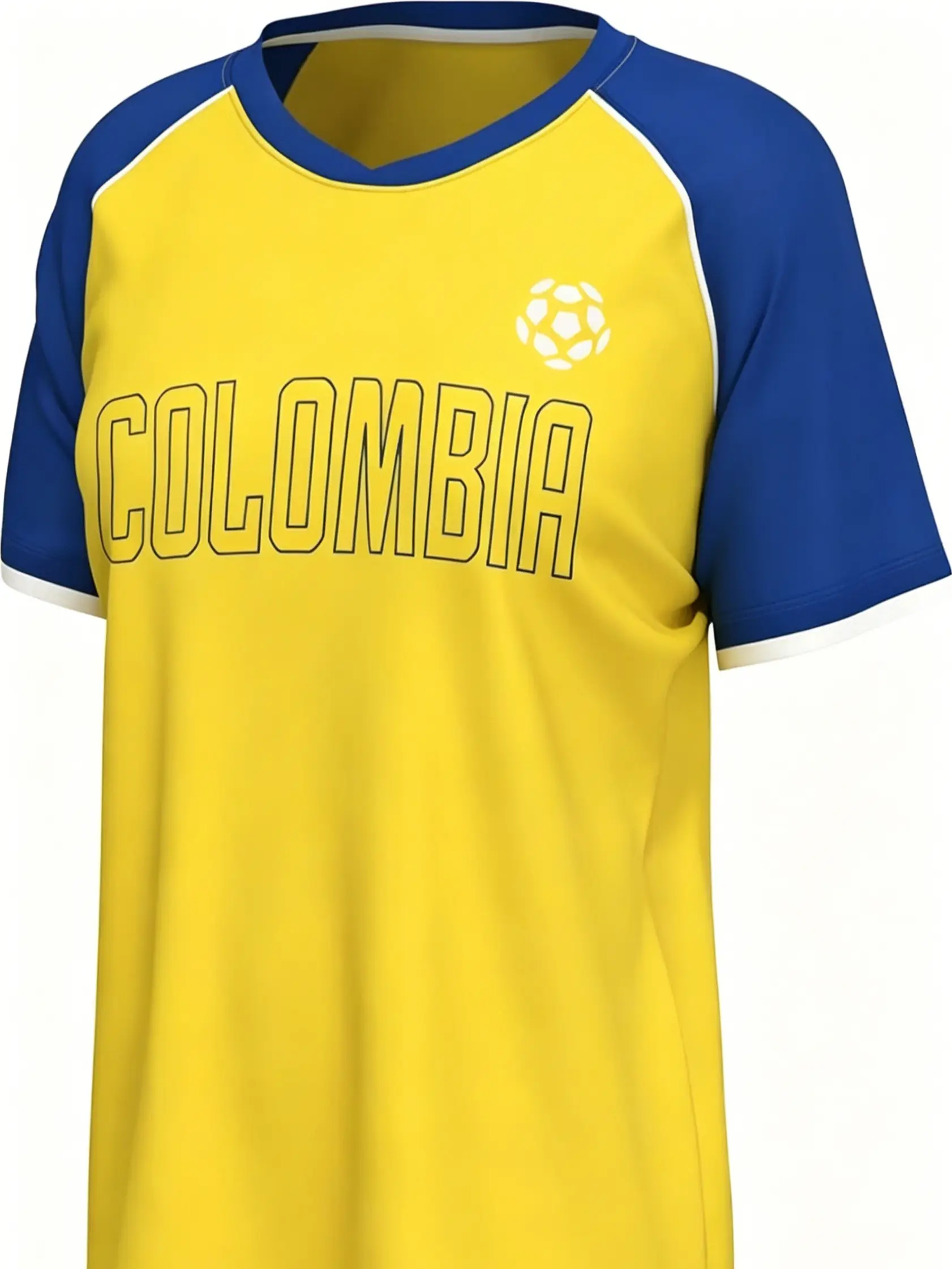 Colombia Soccer Jersey 2026 Men Women Quick-Dry Short Sleeve Football T-shirt Sport fan Jereys for Sports Events Casual Wear Training