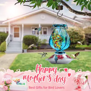 Hummingbird Feeder for Outdoors Leak-Proof | Easy Clean Wide Mouth | Attract More Hummingbirds to Your Garden