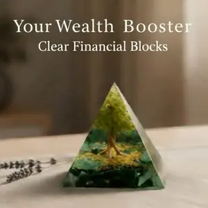 Success Magnet: Peridot & Malachite Orgone Pyramid for Wealth, Growth, Transformation & Detox