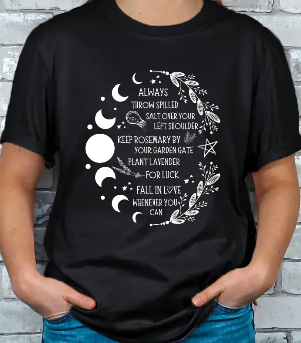 Practical Magic Salt Rosemary Lavender Love T-shirt Casual Womenswear Shortsleeve Graphic Tee