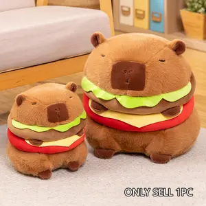 Hamburger Otter Capybara Plush Toy, Cuddly Stuffed Animal, Fun Home Decor, Birthday Gift, Mother's Day Gift, Christmas Gift