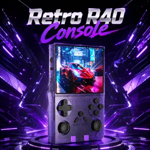 Retro R40 Rechargeable Portable Handheld Gaming Console, 3.5” IPS Screen, 128GB Storage, 21000+ Built-In Retro Games, HDMI-Ready Output, Cable Charging, Unique Stress Relief Gift (Toys & Hobbies Classic Novelty Toy)