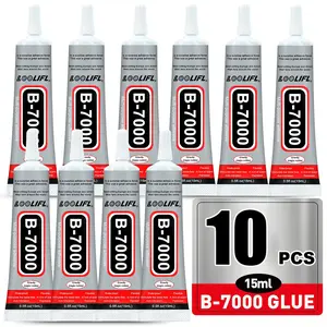 B7000 Glue, Fast-Drying Transparent Adhesive, 10 Pieces Per Set, Ideal for DIY Jewelry, Crafts, Model Making, Art Creation, Screen Repair