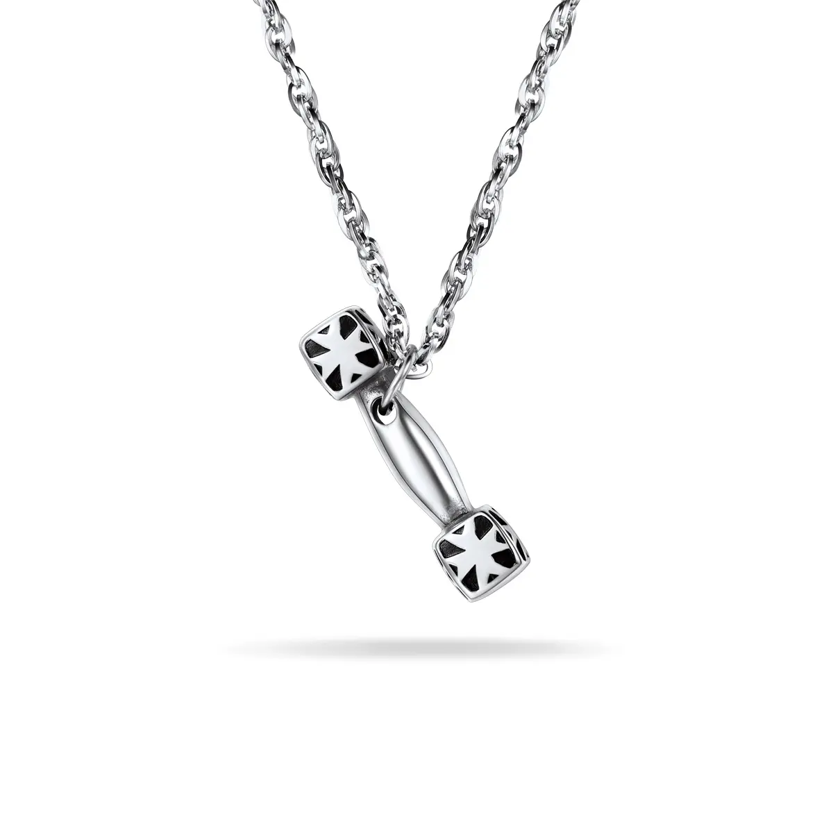 PROSTEEL Dumbbell Pendant Necklace Stainless Steel Necklaces Jewelry Unisex For Men Women with Gift Box