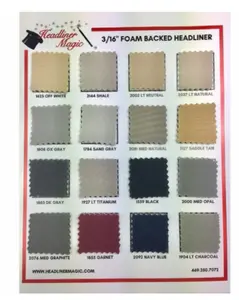 3/16" Foam Backed Headliner Material Sold By the Yard