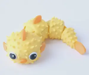 3D Printed Articulated Puffer Fish | Flexi Pufferfish Fidget Toy | Cute Ocean Desk Pet | Aquatic Collectible Toy
