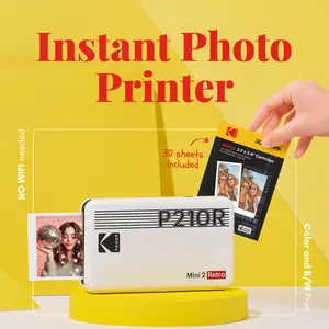 Kodak Mini 2 Retro 4PASS Portable Photo Printer – Easy Bluetooth Connection & 30 Sheets Bundle
