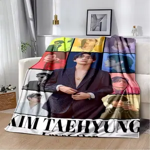 29 Style New Kpop Kim Tae Hyung V Min Yoon Gi,SUGA,Agust D Blanket,Soft Throw Blanket for Home Bedroom Bed Sofa Travel Cover Kid