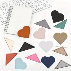 15PCS Retro Bookmark Triangle Heart Corner Page Book Marks for Book Lovers, Student, Reader, Teachers