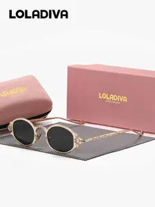 1 Pair LolaDiva Unisex Full Frame Oval Frame Sunglasses Timeless design Polarized UV UV400