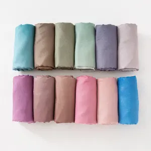 New Style Linen Cotton Spliced Scarf Long Warm Shawl Autumn Winter Versatile Artistic Japanese Style Women's Headscarf Gradient Color Scarf