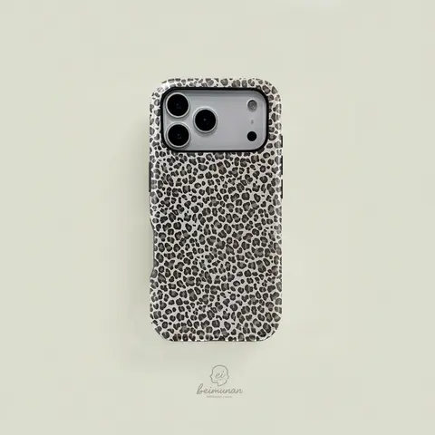 Leopard print fashion temperament pattern two in one mobile phone case, texture, durable, shockproof, stylish protective cover for iPhone 11 12 13 14 15 16 17 Pro Max Pro Plus, compatible with Samsung Galaxy S25 S24 S23 Ultra