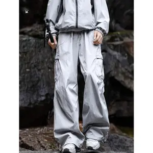 Men's Techwear Quick-Dry Outdoor Cargo Pants - Loose Fit Hiking Pants with Pleated Design, Streetwear Trend