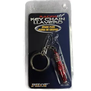 Pilot Racing Key Chain RC-14R Red Spark Plug Llavero Pluga Di Chispeo Keychain