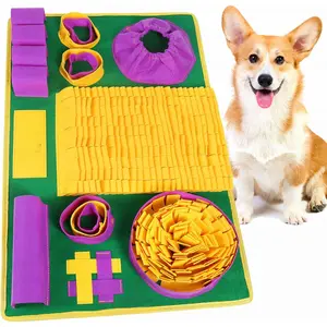 Snuffle Mat for Dogs, Interactive Dog Puzzle Toys for Boredom and Mental Stimulation, Sniff Mat Helps Puppy and Cats Slow Eating and Keep Busy