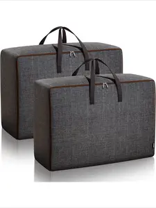 Comforter Storage Bag Foldable Storage Bag with Reinforced Handle and Heavy Duty Zipper Waterproof Durable Moving Bags for Clothes, Cushions Versatile Storage Bag