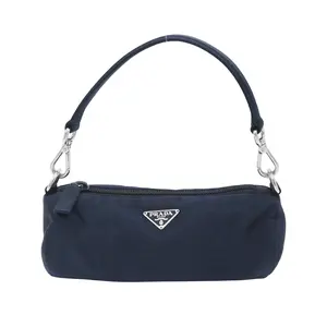 Pre-owned PRADA Satin Mini Bags Midnight Navy Mini Pochette Bag