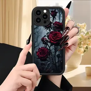 NEW Creative Soft Phone Case with Rose Pattern UV Printing Matte Phone Cover 360 Degree Full Protection for Apple for iPhone 11 12 13 14 15 16 Pro Max for Smartphone Best Gift Birthday Girl Boy
