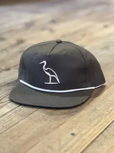 Heron Embroidered Roux Rope Hat | Dirty Marsh