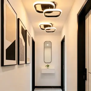 LED Ceiling Light, Three Color Adjustable, Modern Square Design, Kitchen Lamp, Hallway, Living Room, Creative Bedroom Light