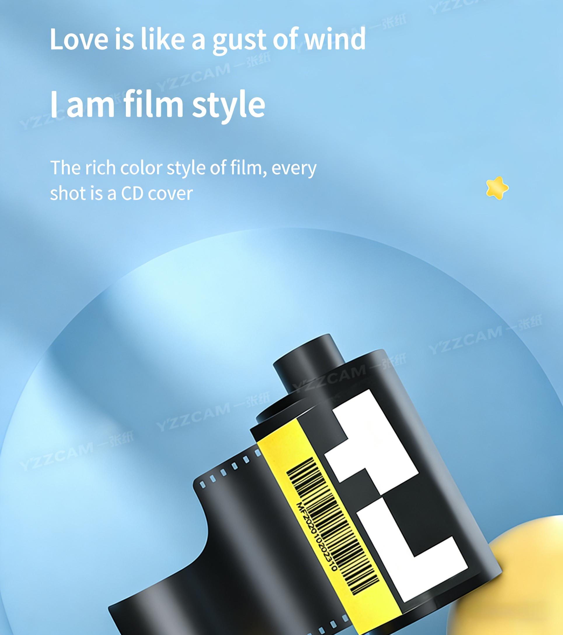 Film Camera: Point-and-Shoot Mini Retro Film Camera, Waterproof, Non-Instant, Creative Gift for Students and Instagram