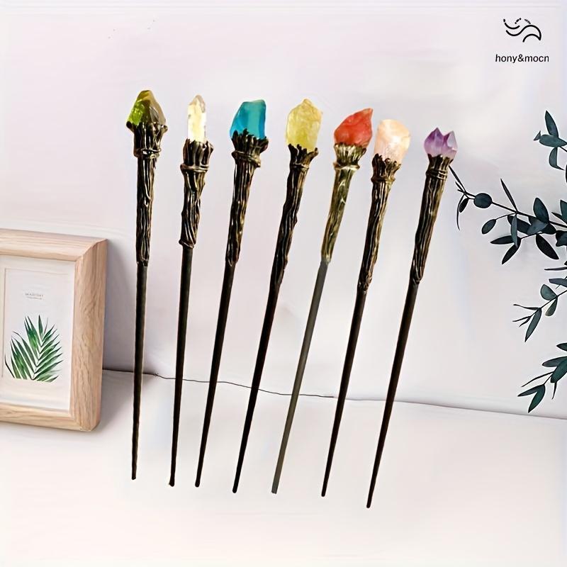 1 crystal magic wand The staff Magic wand, suitable for magic enthusiasts, props for role-playing and party performances, Christmas decoration gifts, home decoration and clothing accessories, craft supplies