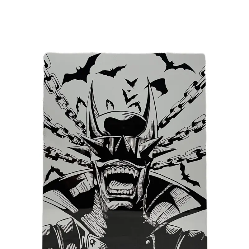 Yami Horosha Batman Who Laughs 8x10 Metal Poster - Glossy Aluminum Print, Easy to Display, Ideal for Fans, Artistic Design